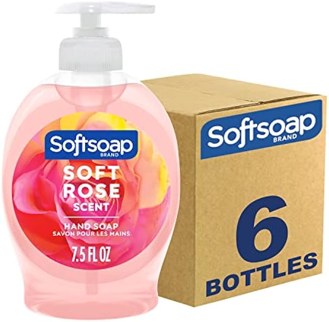 Softsoap Liquid Hand Soap, Soft Rose - 7.5 Fl Oz (Pack of 6)