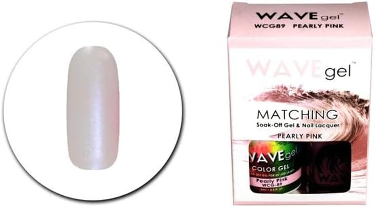 WAVEGEL Soak-0ff Gel & Nail Lacquer Matching Duo Set - Pearly Pink - WCG89-89 I 0.5 Oz
