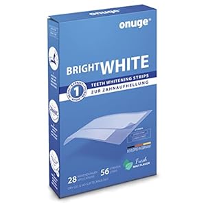 Onuge Bright White Teeth Whitening Strips – bleekstrips voor tandbleken – zonder peroxide – 56 strips voor 28 dagen