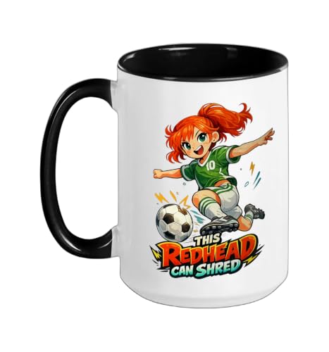 Redhead Can Shred Manga Pride Soccer Player Mug 15oz