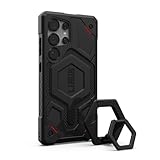 URBAN ARMOR GEAR UAG Designed for Samsung Galaxy S25 Ultra Case Monarch Pro, Compatible with Magnetic Charging Bundle with Magnetic Ring Stand (Kevlar Black + Black/Black)