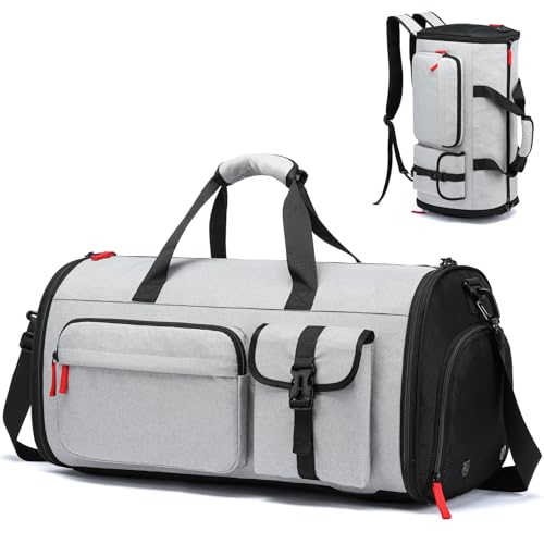 Bolsa de traje, bolsa de viaje para hombre, bolsa de viaje convertible, equipaje de mano con compartimento para zapatos, 3 en 1, bolsa grande para ropa, mochila, traje, para viajes de negocios, color