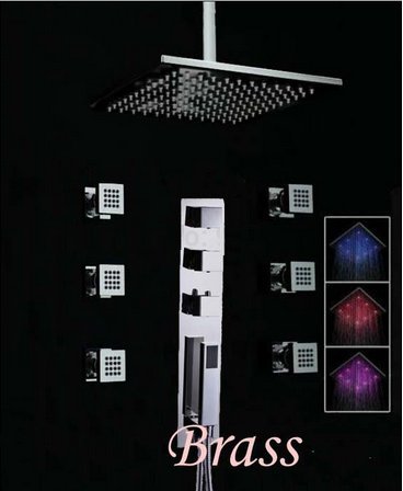 Pomme de douche 40,6 cm thermostatique Gowe pour un spa à la maison