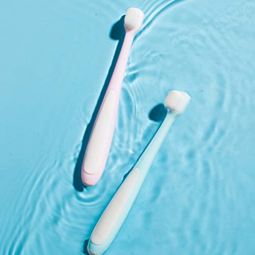 TOYANDONA 2 escovas de dentes macias para bebês, escova de limpeza de dentes para casa, banheiro, vi