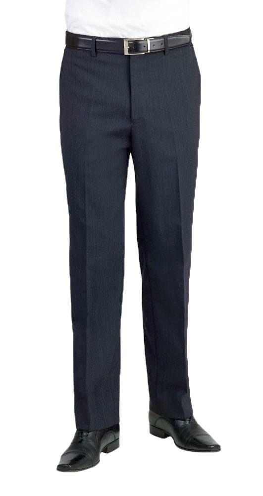 Brook TavernerApollo Flat Front Trouser - Navy - 34R