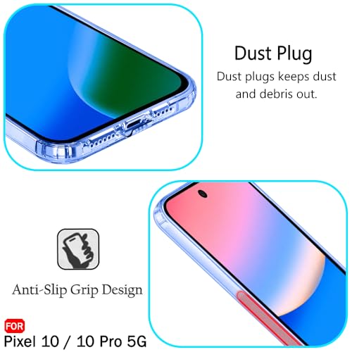 Image of TheGiftKart Back Cover Soft Case for Google Pixel 10 /10 Pro | Best Camera Protection | Inbuilt Dust Plugs & Anti-Slip Grip | Ultra Clear Slim Case Cover for Pixel 10 /10 Pro (Silicone, Transparent)