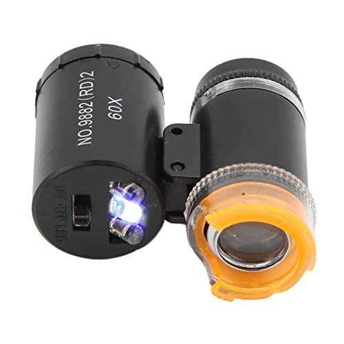 Image of Mini Microscope, 60x Portable Handheld USB Microscope Camera, Telescopic Design, Wide Irradiation Range(9882(RD) 2 Black)