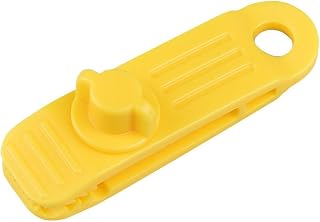 Juego de 10 cierres de lona para tienda de campaña, senderismo, picnic, surtido de abrazaderas de fijación a prueba de viento, para toldo, equipo al aire libre, color amarillo