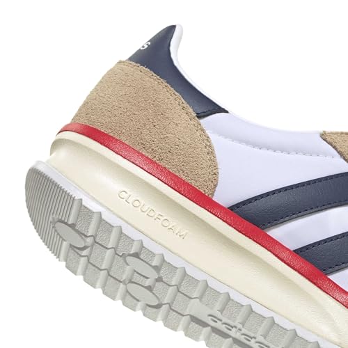 adidas Herren Run 70S 2.0 Shoes, FTWR White/Dark Blue/Warm Sandstone, 40 2/3 EU – Ansicht 5