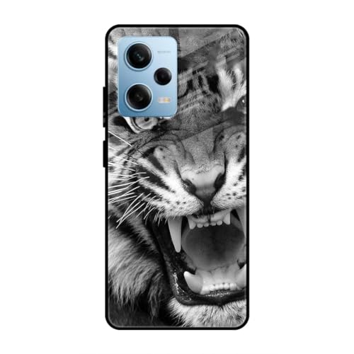 Image of SmashItUp Tiger | Animal's Designer Printed TPU Metal Case Mobile Back Cover for Redmi Note 12 Pro 5G