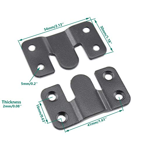 Image of 8 Pack Z-Clips Flush Mount Bracket, Heavy Duty Picture Hanger Wall Mounting Bracket, Hardware Kit with Screws and Interlocking Wall Mount Hardware for Hanging Mirrors,Panels Large