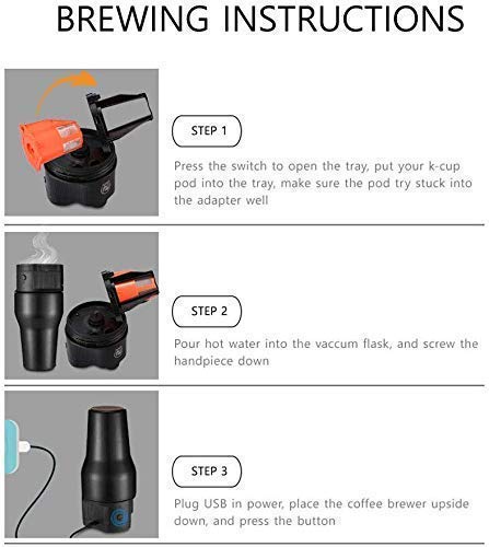 Crusher, Kaffeemaschine, 500-ml-Zyklus-Extraktionskaffeemaschine, Mobile Kaffeekanne für den Außenbereich, tragbar, USB… – Bild 7