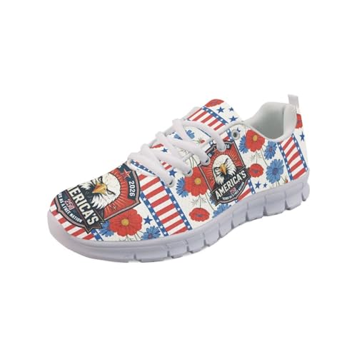 Image of GIFTPUZZ Mens Lace Up Athletic Trainers Running Sneakers Wedge Breathable Gym Lightweight Sports Tennis Shoes