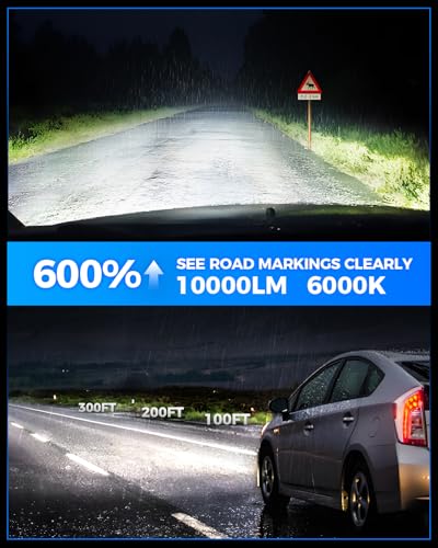 Image of Marsauto H10 /9140 /9145 LED Fog Light Bulbs,100% Successful Installation,10000LM 600% Brightness 6000K LED Bulbs, 9040 9045 Fog Lights For Cars,Trucks, Non-polarity, Side Marker & Parking Light Combos
