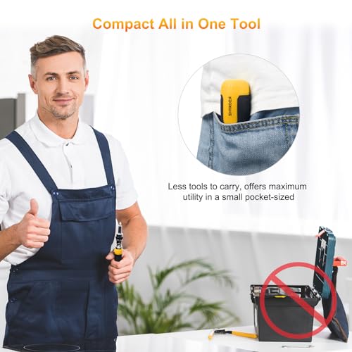 Sharden SD014-YELLOW Ratcheting Screwdriver Multi Bit Screw Driver 13-In-1 Tool Ratchet Screwdriver Set Flat Head/Square/Torx/Hex/Phillips Screwdriver thumb #5