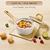 EWFEN 25 Pcs Pots and Pans Set, Nonstick Ceramic Cookware Sets, Healthy Non-Toxic, Large Capacity, Induction Compatible, Cooking Set with Frying Pans & Saucepans, PFAS/PTFE/PFOA Free, Cream White #5