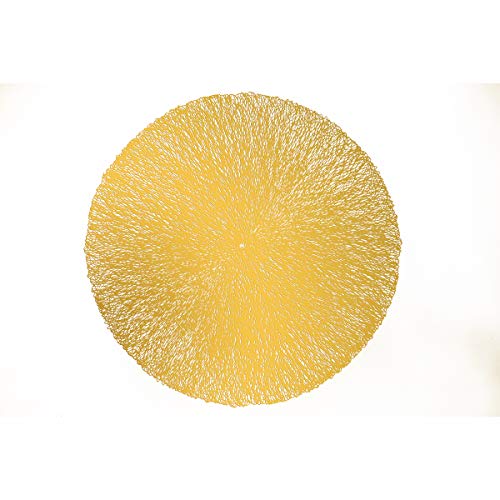 Lugar Americano De Plástico Columbus Dourado 38cm Lyor Dourado No Voltagev