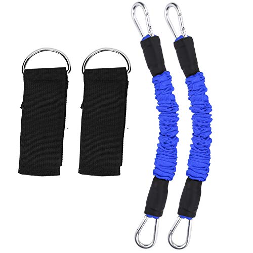 Alomejor Banda De Resistencia Home Elastic Elastic Fitness Correa con Cordones De Tubo para El Entrenamiento Home Gym Fitness Yoga Pilates Abs (Azul)