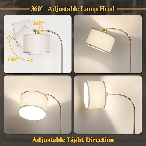 Boncoo FL-GR Led Floor Lamp Fully Dimmable Modern Standing Lamp Arc Floor Lamp With Adjustable Drum Shade thumb #4