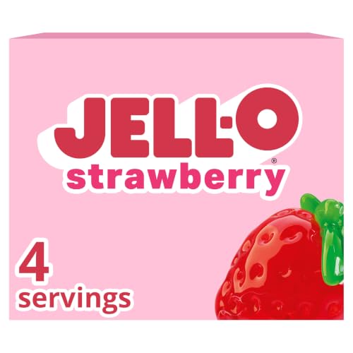 Jell-O Gelatin Dessert Mix, Strawberry, 3 Oz Box