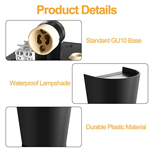 FUDESY Outdoor Wall Lights, Black Outside Up Down Wall Lamps - Image 3