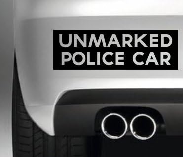 South Coast Stickers UNMARKED POLICE CAR STYLE 2 CAR BUMPER STICKER FUNNY BUMPER STICKER CAR VAN 4X4 WINDOW PAINTWORK DECAL GRAPHIC