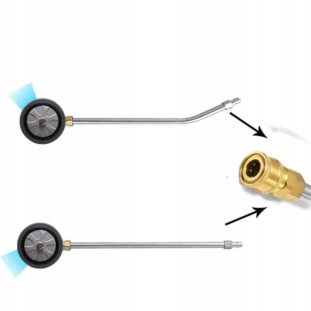 Rosfix Set Lancia Lavaggio Sottoscocca 275 Bar – 4 Ugelli 40°, Attacco Rapido 1/4", 2 Lance Inox | Pulizia Auto e Superfici | Accessorio Idropulitrice Alta Pressione