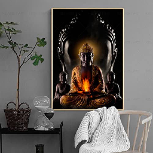Bouddha toile peintures murales pour transformer un mur vide - 5