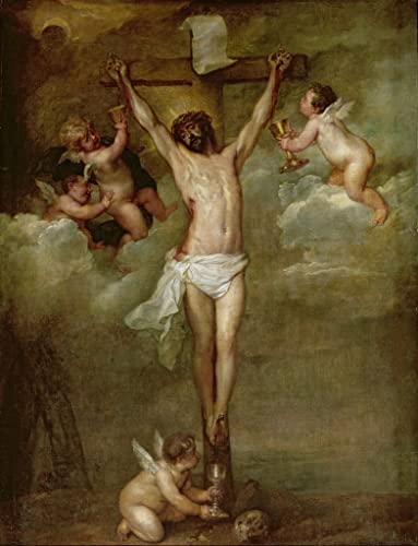 Tableau Christ assisté par Peter Paul Rubens 60x90cm