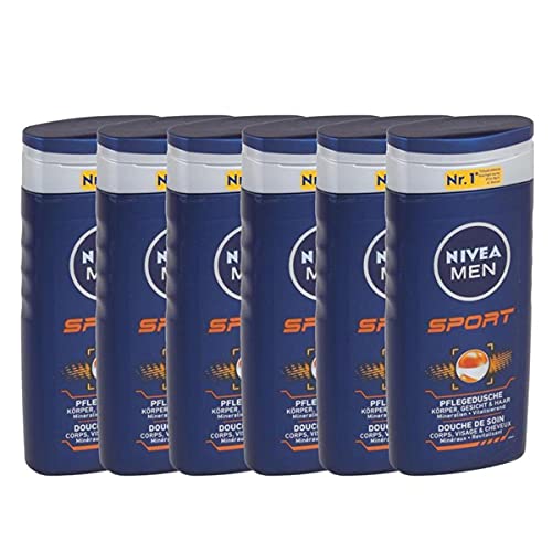 Nivea Men Sport - Ducha de cuidado (6 unidades de 250 ml)