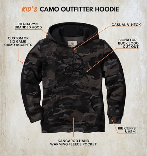 Image of Legendary Whitetails Kids' Pullover Hoodie Camo Sweatshirt Comfy V-neck Design