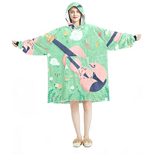 Sweat à capuche surdimensionné adulte homme femme motif musique