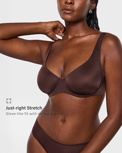 Image of INLYRIC Women's Mesh Balconette Bra Unlined | Ultra-soft, Unlined, Underwire, Light Support, No Padding, Semi-sheer, Demi, Seamless Look, Sexy, Supportive Comfortable