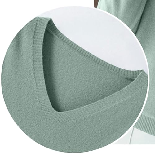 OIOLOYJM Fall Cashmere Sweaters for Women 2025 V Neck Long Sleeve Tops Lightweight Knitted Pullovers Merino Wool Sweater