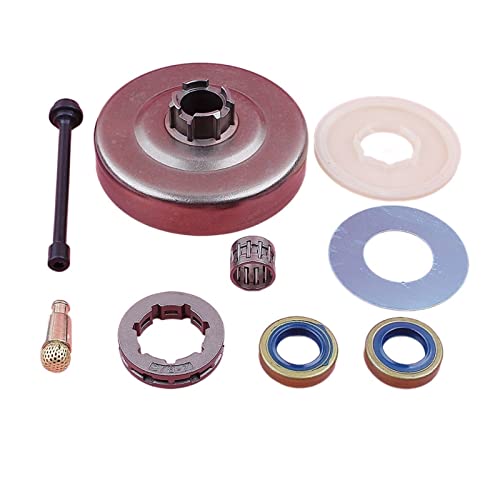Roulement de tambour d'embrayage Drum d'embrayage 3/8 7 Dents RIM RIM Compatible avec HUSQVA-ARN 272 268 266 66 61 61 61 Joint d'huile Filtrer la ligne de rondelle Remplacer la pièce de rechange Jardi