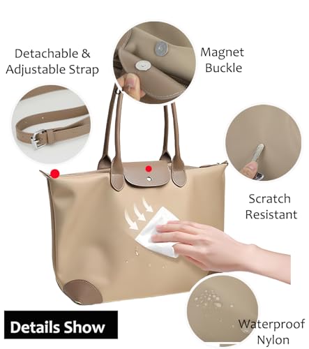 Bolso Tote de Nylon para Mujer, Ligero con Asa Superior miniatura 5