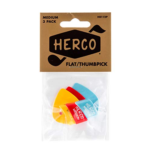 JIM DUNLOP HE112P Flat Thumbpicks Medium 3/Players Pack