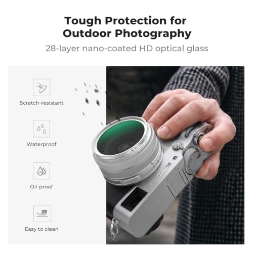 Image of K&F Concept Black Mist Diffusion 1 /4 Filter for Fujifilm X100 Series Camera X100 /X100F /X100S /X100T /X100V /X100VI, Optical Glass High Definition with 28 Multi-Coatings