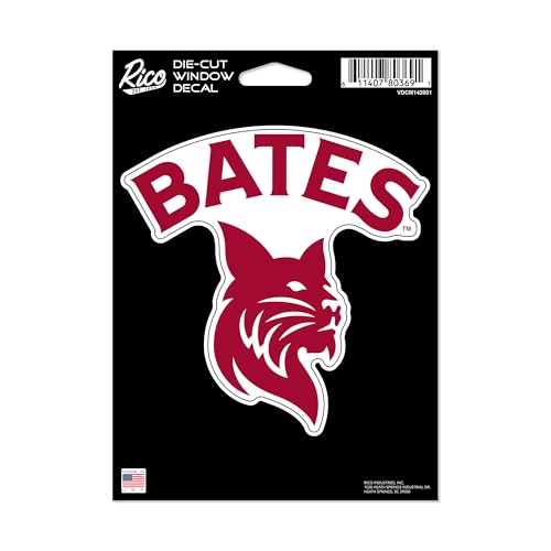 Rico Industries NCAA Bates Bobcats 5" x 7" Vinyl Die-Cut Decal - Car/Truck/Home Accessory