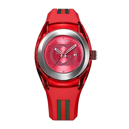 [Gucci] 腕時計 SYNC シンク OUTLET スイス 黒無地BOX付属 GUCCI純正BOX無し 正規保証有 YA137303 レッド [並行輸入品]