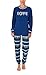 Produktbild Normann Cooler Damen Pyjama lang mit Bündchen - auch in Übergrössen bis 60/62-271 201 90 106, Größe:36/38;Farbe:blau