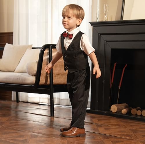 GINNI Boys Dress Shoes Classic Oxfords Wedding Church Formal Shoes for Toddler/Little Kid/Big Kid - Image 3