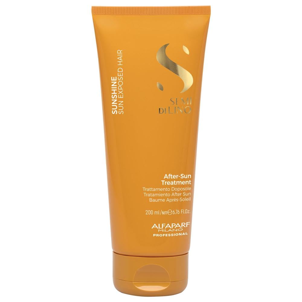 Alfaparf Milano| Semi di Lino Sunshine|After-Sun Treatment - Trattamento restitutivo per capelli stressati da sole, cloro e salsedine, 200ml
