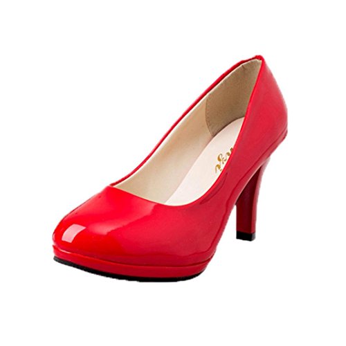 Zapatos De TacóN para Mujer,ZARLLE Moda Spring Casual Oficina De Punta Redonda Gruesa Boca Superficial De Las Mujeres Zapatos De Tacon Alto Zapatos De Baile Latino De TacóN Alto/Medio para Mujer