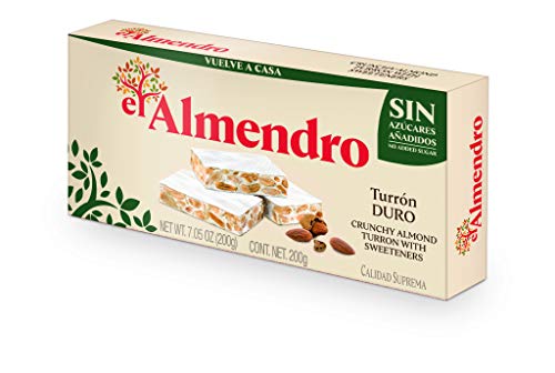 El Almendro Sugar Free Crunchy Almond Turron 7oz (200 G)