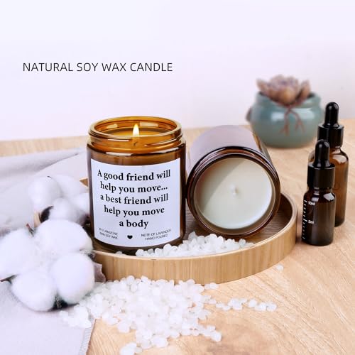 Gifts for Women Men Best Friends Sister Brother, Funny Friend Birthday Gifts for Her, Candles Gifts Soy Wax Lavender Scented Candle