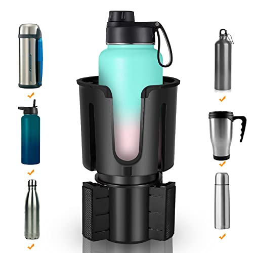 BITIANTEAM Car Cup Holder Expander Adapter(Adjustable),Compatible with Yeti 20/26/30/oz Nalgene 32/38oz,Hydro Flasks Large 32/40oz, Fits Most Holder, Diameter Bottles in 3.40"-4.10" 1pcs (1pcs)