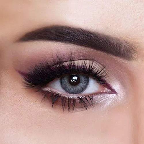 Sugar Gray Lentes de contacto de color, 3 tonos, incluye Solución multifunción de 10 ml para lente + estuche de regalo  12 meses, sin Corrección