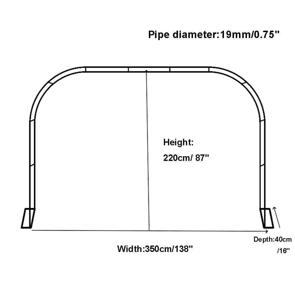 Arco de Gar con base de enrejado de rosas trepadoras para ceremonias de boda, ancho 120/160/180/200/240/260/280/300 cm en negro, blanco y verde (350 x 220 cm)
