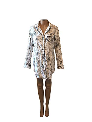 Victoria's Secret Lightweight Sleepshirt XS White/Black